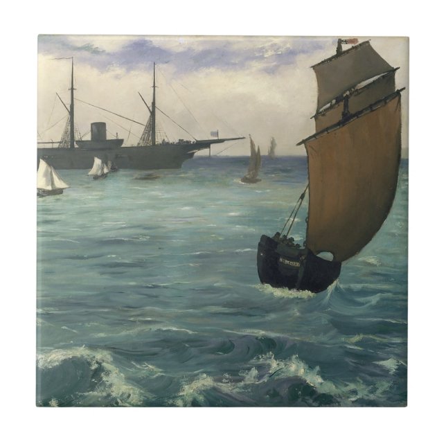 Das Kearsarge in Boulogne Edouard Manet Kunstmuseu Fliese (Vorderseite)