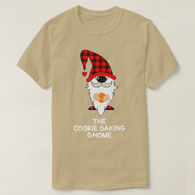 Das Keksbacken Gnome Kariert Lover Xmas Baker Nor T-Shirt (Design vorne)