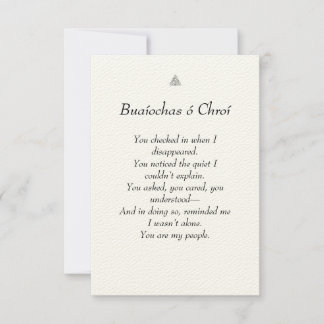 Das keltische/irische Herz bedankte sich Dankeskarte