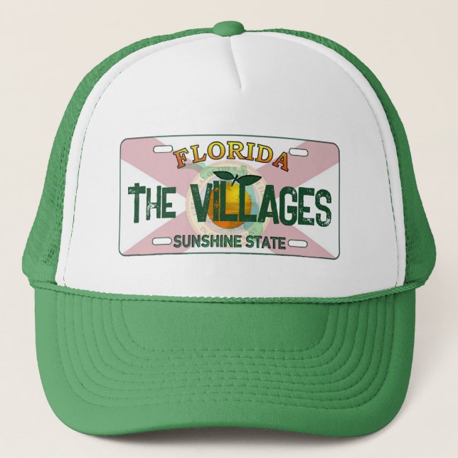 Das Kennzeichen der "Villages Florida" Truckerkappe (Vorderseite)