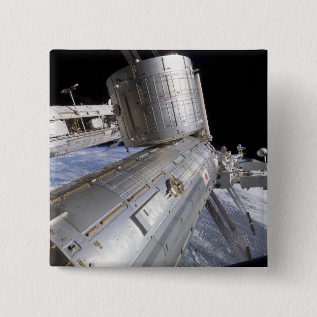 Das Kibo-Labor für das japanische Experimentiermod Button (Vorderseite)