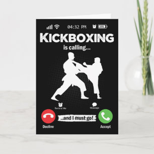 Das Kickboxen ruft Retro-Männer der Kampfkunst auf Karte