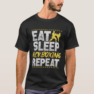 Das Kickboxen Wiederholen Retro Martial Arts Männe T-Shirt