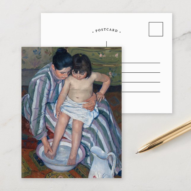 Das Kind im Bad | Mary Cassatt Postcard Postkarte (Von Creator hochgeladen)