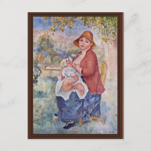 das Kind in der Brust (Mutterschaft), Postkarte (Vorderseite)