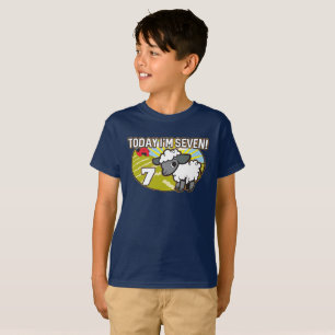 Das Kind ist 7. Geburtstag Heute bin ich sieben! N T-Shirt