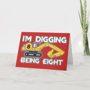 Das Kind ist am 8. Geburtstag, ich grabe acht Karte