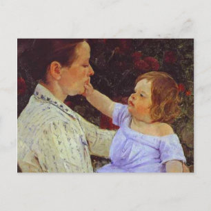 Das Kind ist krank. 1890, Mary Cassatt Postkarte