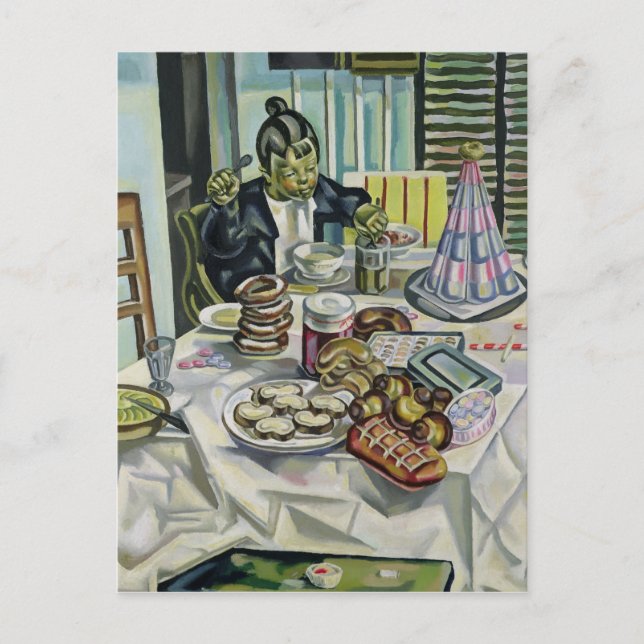 Das Kind mit den Kuchen Postkarte (Vorderseite)