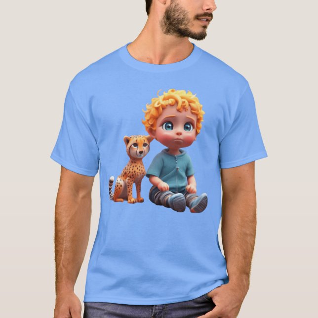 Das Kind und die Katzenfreunde T-Shirt (Vorderseite)