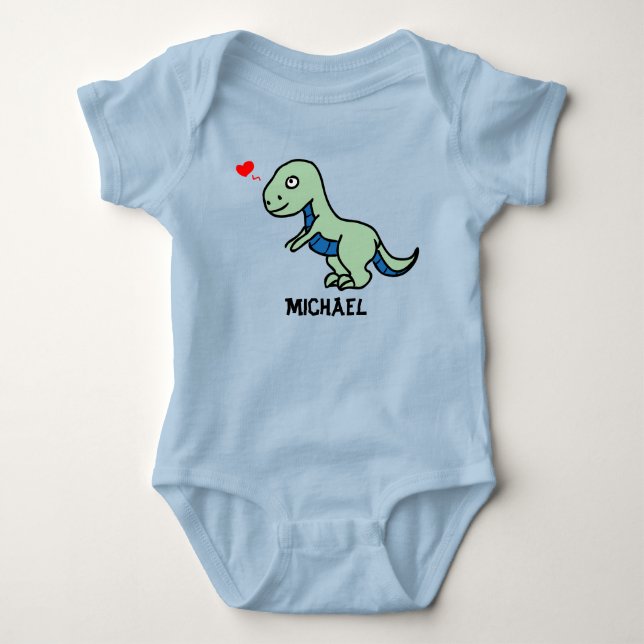 Das Kind Zeichne eines T-Rex Baby Strampler (Vorderseite)