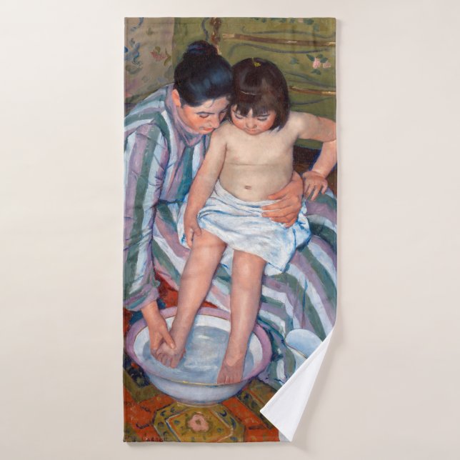 Das Kinderbad, Mary Cassatt Badehandtuch (Badehandtuch)