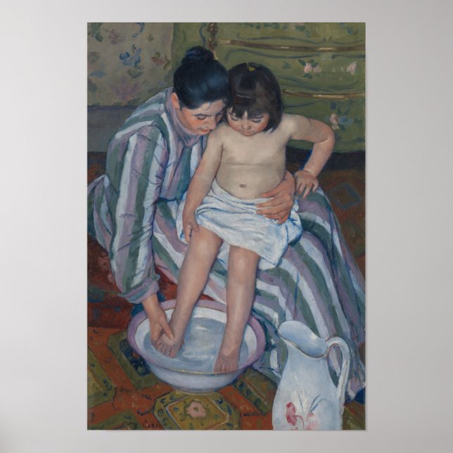Das Kinderbad von Mary Cassatt - Poster (Vorne)