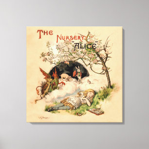 Das Kinderzimmer Alice 1890 Vintag Wonderland Cove Leinwanddruck
