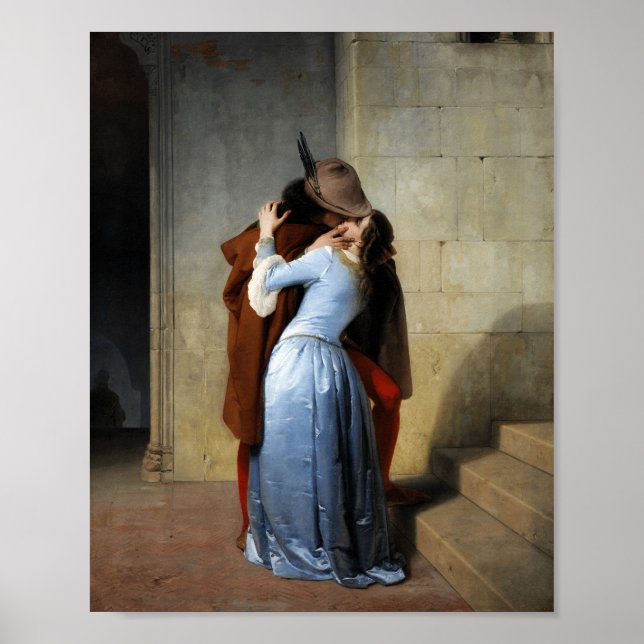 Das Kissbild von Francesco Hayez Poster (Vorne)