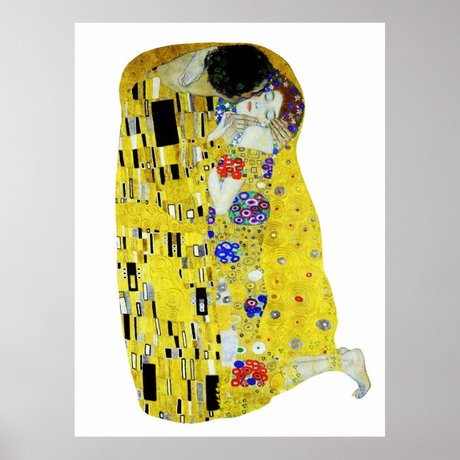 Das Kissbild von Gustav Klimt Poster (Vorne)