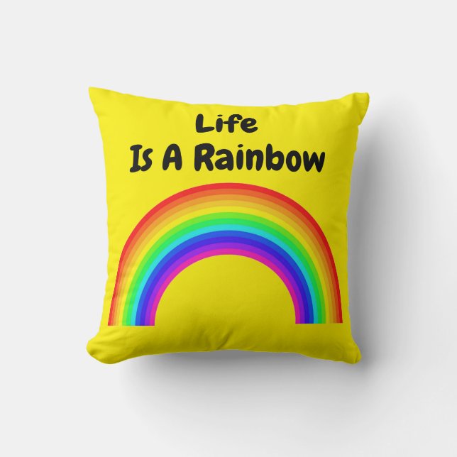 Das Kissen ist ein Regenbogen (Vorderseite)