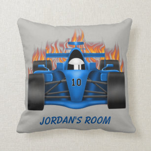 Das Kissen-Rennwagen-Flammen der Kinder Kissen