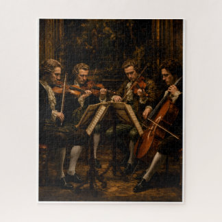 Das klassische Streichquartett - Vintage-Ölgemälde Puzzle
