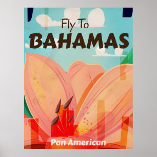Das klassische Vintage-Reiseposter der Bahamas Poster
