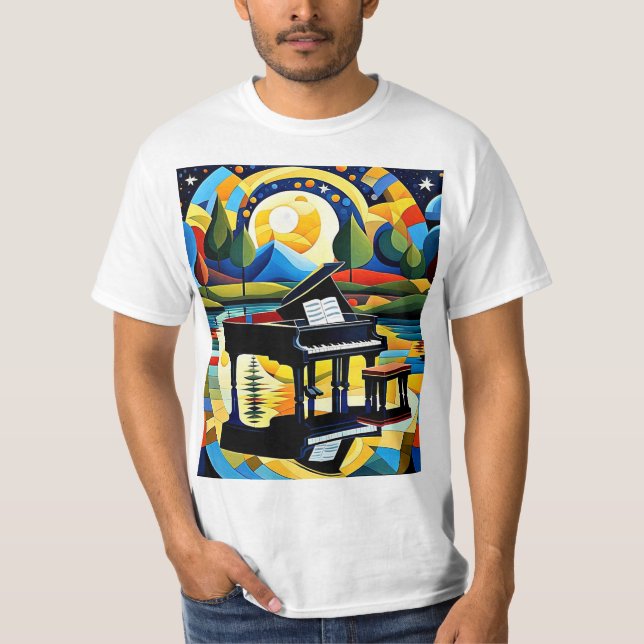 Das Klavier wartet 4 T-Shirt (Vorderseite)