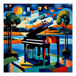 Das Klavier wartet auf 5 Poster