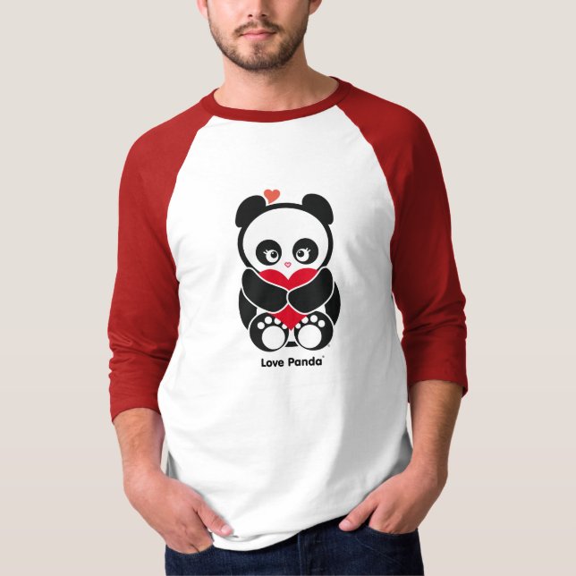 Das Kleid der Liebe Panda® Raglan-Männer T-Shirt (Vorderseite)