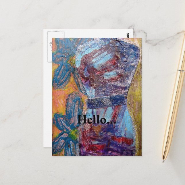 Das Kleid Postkarte (Vorderseite/Rückseite Beispiel)