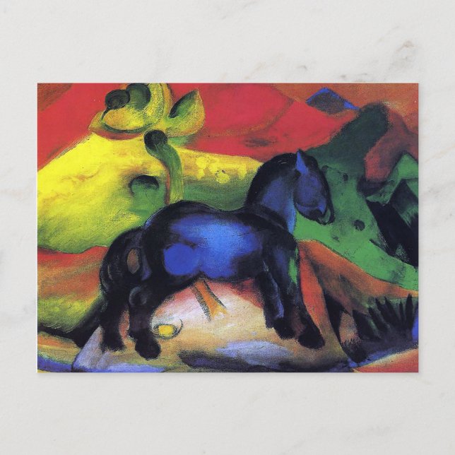 Das kleine blaue Pferd von Franz Marc Postkarte (Vorderseite)