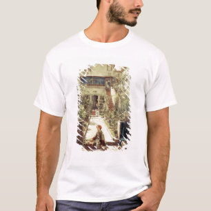 Das kleine Blumen-Mädchen (Öl auf Leinwand) T-Shirt