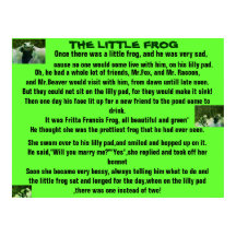 DAS KLEINE FROG, POEM-Plakat