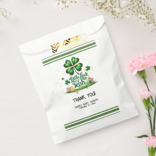 Das kleine Glück der irischen Kleeblatt Gold Baby  Geschenktütchen (Versiegelt)