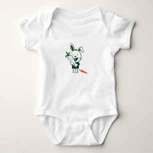 Das kleine Kaninchen und seine Karotte Baby Strampler