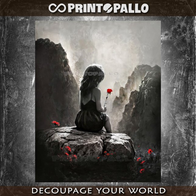 Das kleine Mädchen und die Blume. Beauty rettete u Seidenpapier (Von Creator hochgeladen)