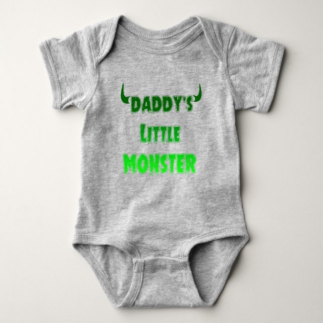 Das kleine Monster des lustigen Vatis - Goth Baby Strampler (Vorderseite)