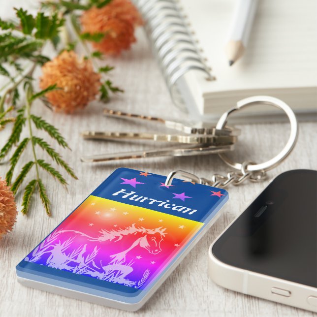 Das kleine, personalisierte Pony Schlüsselanhänger (Vorderseite rechts)