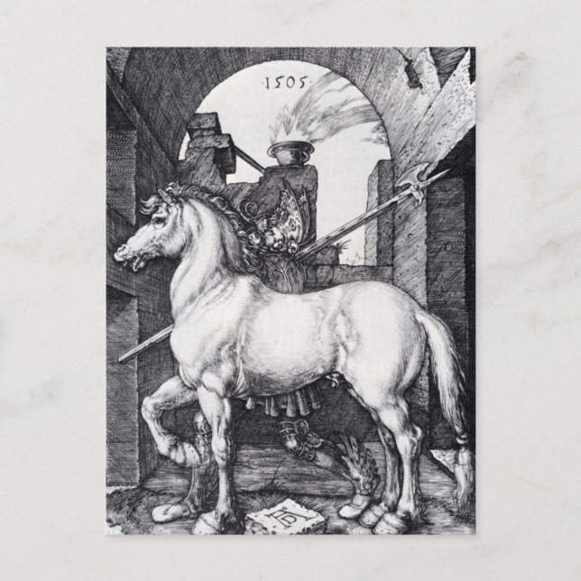Das kleine Pferd von Albrecht Durer Postkarte (Vorderseite)