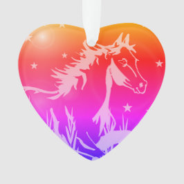 Das kleine süße Pony, die Regenbogenfarben Ornament