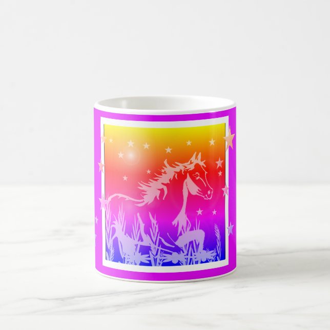 Das kleine süße Pony, pink Kaffeetasse (Mittel)