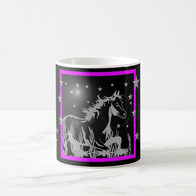 Das kleine süße Pony, pink Kaffeetasse (Mittel)