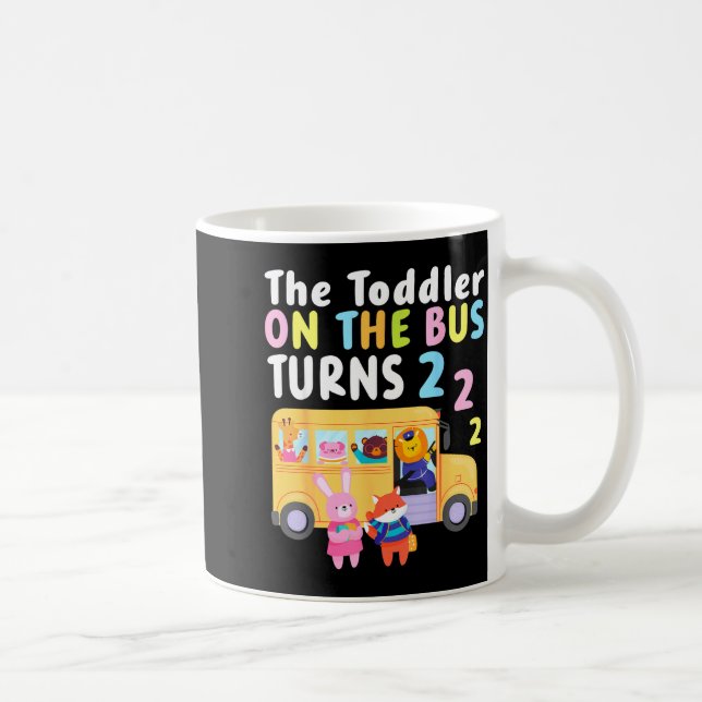 Das Kleinkind im Bus wird zwei Jahre süße Tier Kaffeetasse (Rechts)