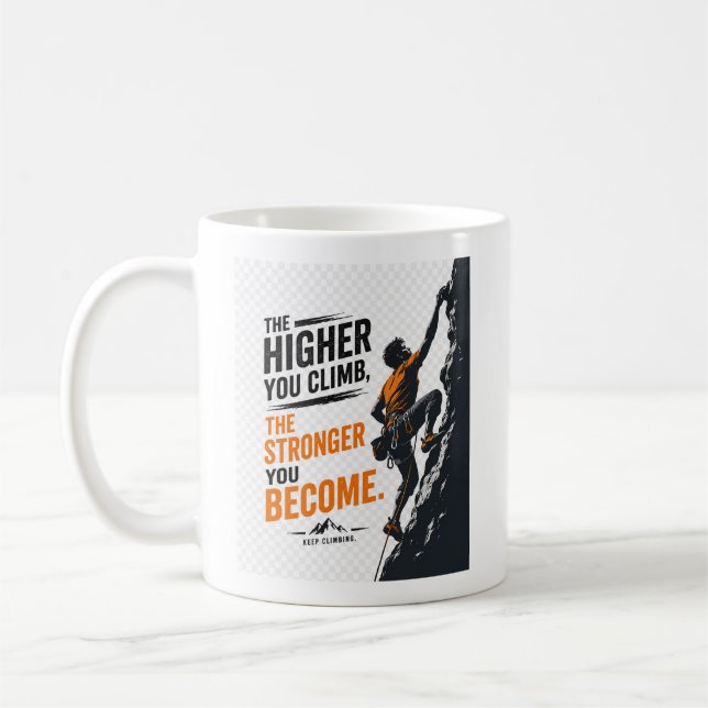 Das Kletterdesign für die Höhen  Kaffeetasse (Links)