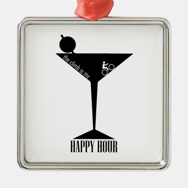 Das Klima ist meine glückliche Stunde Ornament Aus Metall (Vorne)