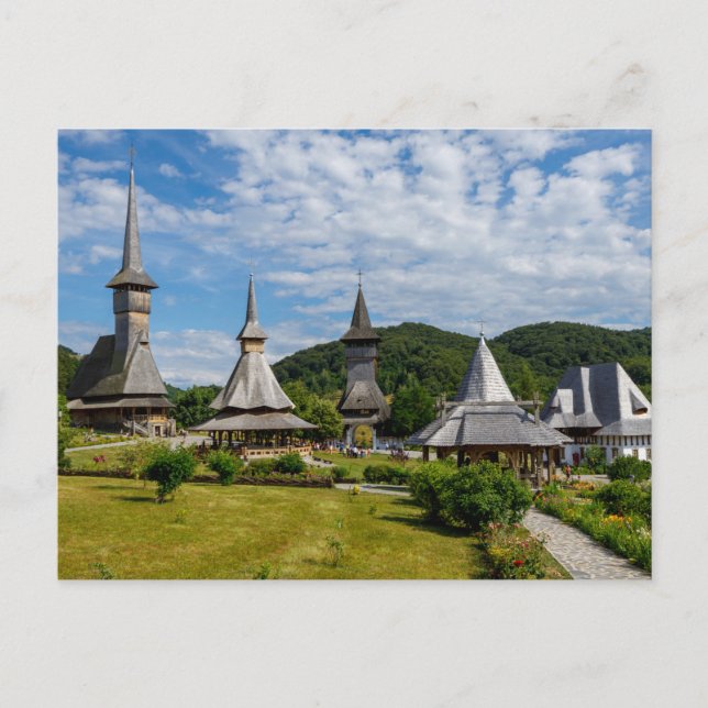 Das Kloster Barsana in Rumänien Postkarte (Vorderseite)