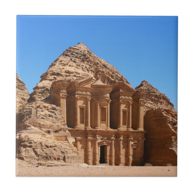 Das Kloster-PETRA Jordanien Fliese (Vorderseite)