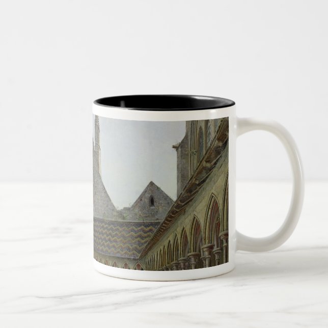Das Kloster von Mont Saint-Michel Zweifarbige Tasse (Rechts)