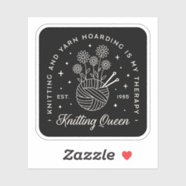 Das Knittern ist meine Therapie lustige Garnhornku Aufkleber