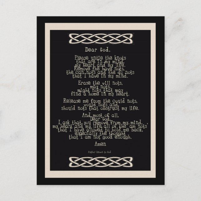 Das Knospengebet Postkarte (Vorderseite)