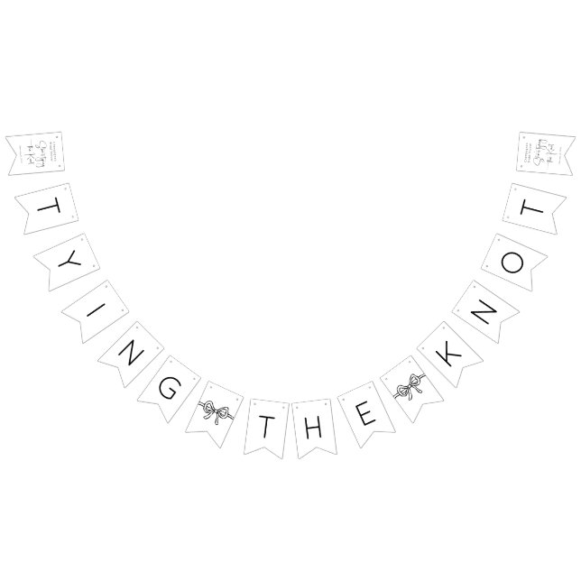 Das Knot-Modern-Script-Brautparty Wimpelkette (Alle)