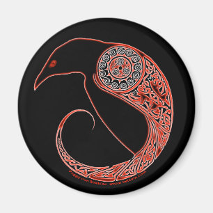 Das Knüpfarbeit-Magnetschwarze Morrigan Raben Magnet
